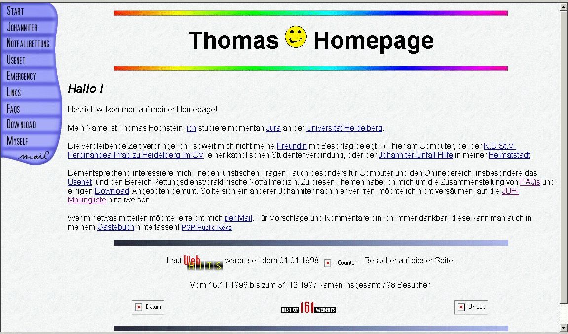 Screenshot von th-h.de, Version 1.x