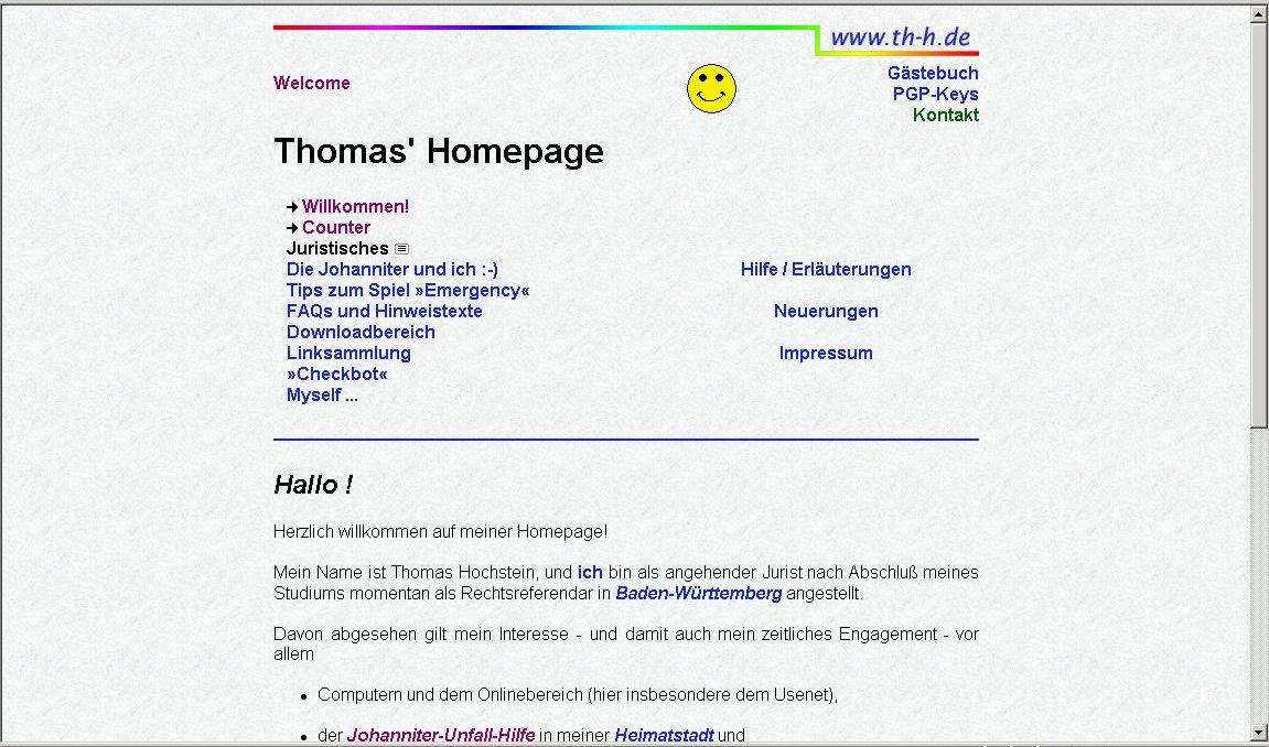 Screenshot von th-h.de, Version 2.x